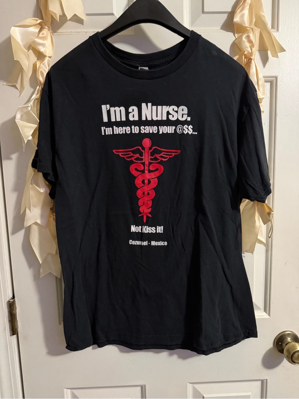 Black Nurse Graphic Tee - Unbranded